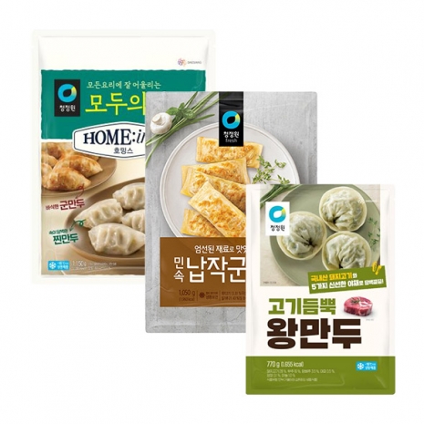 (주말특가)만두 베스트(납작군만두+고기듬뿍왕만두+모두의만두)/1,000P 추가적립