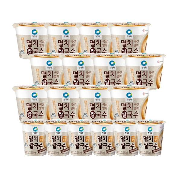 [타임특가]청정원 쌀로만든멸치컵쌀국수 92g x12개+ 멸치컵쌀국수소컵 58g x6개