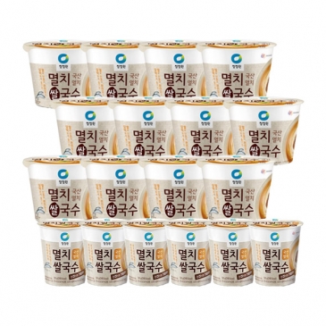 [타임특가]청정원 쌀로만든멸치컵쌀국수 92g x12개+ 멸치컵쌀국수소컵 58g x6개