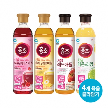[골라담기] 청정원 홍초 저당 4종 총4개