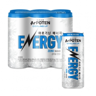 대상웰라이프 아르포텐(ArPOTEN) 쿨링업 에너지 드링크(355mlx6캔) 1ea, 총6캔