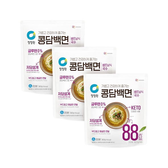 청정원 콩담백면 베트남식 국수 362g x3개