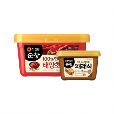 (주말특가)청정원 순창 현미 찰고추장 2kg + 순창 재래식 생된장 500g