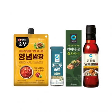 고깃집 치트키 4종세트 (양념쌈장+허브맛솔트+생와사비+양파절임소스)