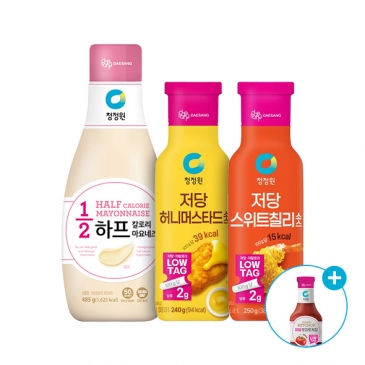 청정원 저당 허니 머스타드 소스 240g 외 2종+(증정) 저당 케찹 285g