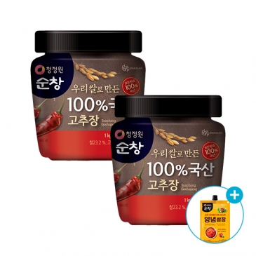 청정원 순창 100%국산고추장 1kg(PET)x2 + (증정) 청정원 양념쌈장 190g
