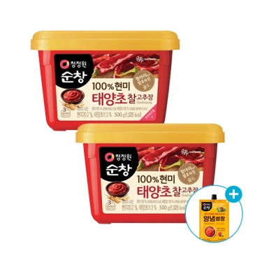 청정원 순창 현미 찰고추장 500gx2개 + (증정) 청정원 양념쌈장 190g
