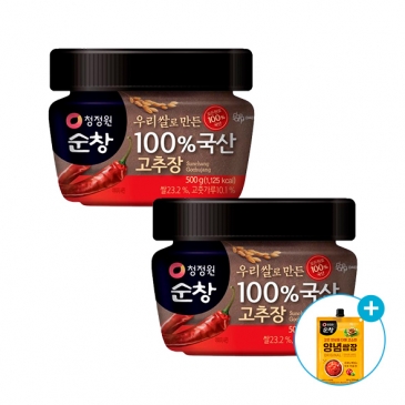 청정원 100% 국산고추장 500gx2개 + (증정) 청정원 양념쌈장 190g