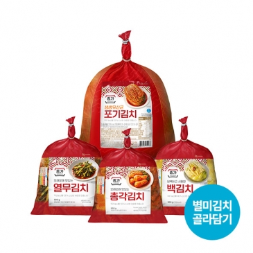종가 생생유산균 포기김치 3.2kg+별미김치 900g (열무/총각/백김치 외 택1)
