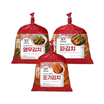 종가 포기김치 900g+파김치 900g+열무김치 900g
