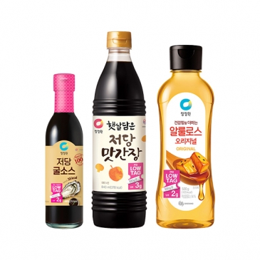 [타임특가]청정원 알룰로스 오리지널500g+저당굴소스 440g+저당맛간장 840ml
