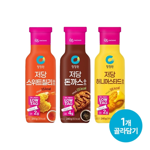 [골라담기] 청정원 저당 허니 머스타드 소스 240g 외 2종 택1