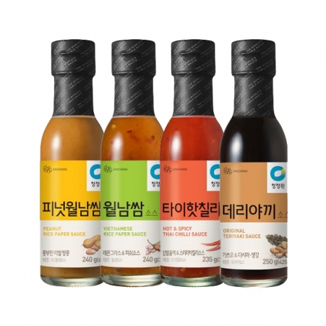 [타임특가]청정원 피넛월남쌈+월남쌈+타이핫칠리+데리야끼소스