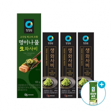 청정원 생와사비 40g x 3개+명이나물 와사비 100g+(증정)허브맛솔트 와사비 52g