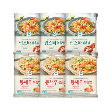 해물볶음밥 2종 6팩세트 (랍스터볶음밥 3팩 + 통새우볶음밥 3팩)