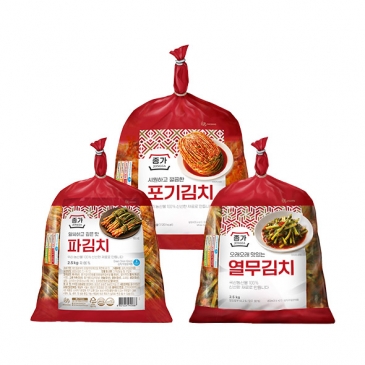 종가 시원깔끔포기김치 2.8kg+열무김치 2.5kg+파김치 2.5kg