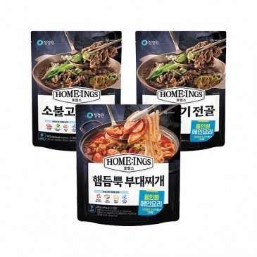 청정원 호밍스 서울식 소불고기전골 540g x2개 + 햄&고기 듬뿍 부대찌개 600g