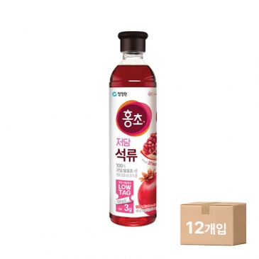 [신제품][박스] 청정원 홍초 저당 석류 900ml x12개입