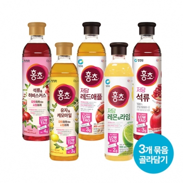 [골라담기] 청정원 홍초 저당 900ml 5종 (총3개)