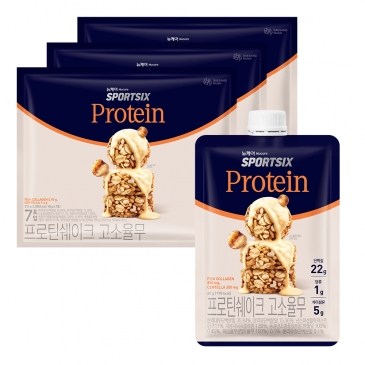 뉴케어 스포식스 프로틴 쉐이크 고소율무맛 (45g&times;7개입), 3박스