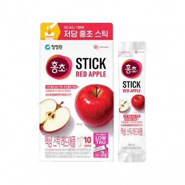 [신제품] 청정원 홍초 저당 레드애플 스틱 400ml(40ml*10입)