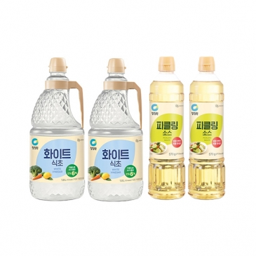 [신제품]청정원 화이트식초 1.8L x2개+피클링소스 570g x2개