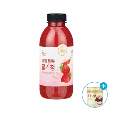 복음자리 과일듬뿍 딸기청580g(냉장)+[증정]통통단팥850g