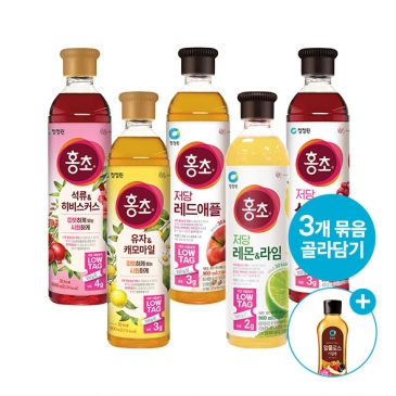 [골라담기] 청정원 홍초 저당 5종 총3개+알룰로스 증정
