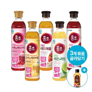 [골라담기] 청정원 홍초 저당 5종 총3개+알룰로스 증정
