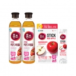 [신제품][골라담기] 청정원 홍초 저당 900mlx2개 +홍초 저당 스틱 400ml