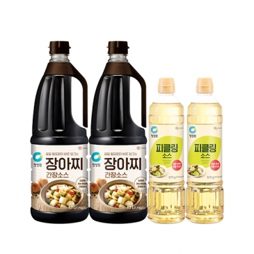 [신제품] 청정원 장아찌 간장 소스 1.7Lx2개+피클링 소스 570gx2개
