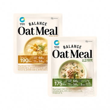 [30주년][0원딜] 청정원 밸런스오트밀 50g*2팩(감자크림+소고기미역)