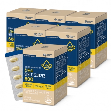대상웰라이프 장용성 알티지 오메가3 600 (440mgx60캡슐), 6박스