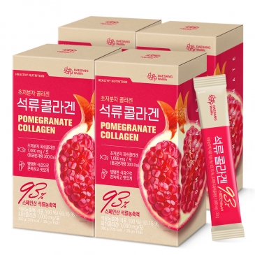 [콜라겐 1000mg] 대상웰라이프 석류콜라겐 (20gx15포), 4박스