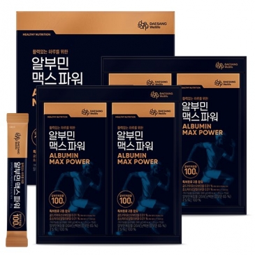 [남성건강] 대상웰라이프 알부민 맥스 파워 SET(20gx15포X2개), 2박스