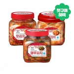 [첫구매혜택] 종가 썰어담은 맛김치 1.2kg+총각김치 1.1kg+열무김치 1.2kg