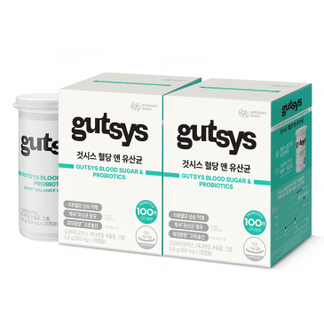 [7/20출시예정] Gutsys&nbsp;것시스&nbsp;혈당 앤 유산균 (350mgx28캡슐), 2박스