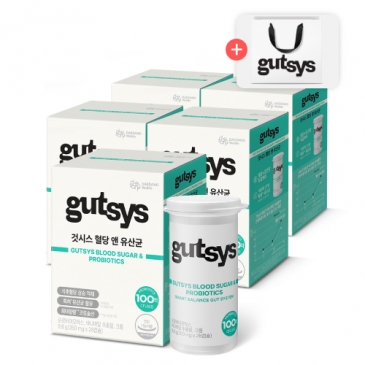 (쇼핑백포함) Gutsys&nbsp;것시스&nbsp;혈당 앤 유산균 (350mgx28캡슐), 6박스