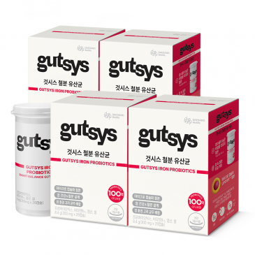[7/17출시예정] Gutsys&nbsp;것시스&nbsp;철분 유산균(300mgx28정), 4박스