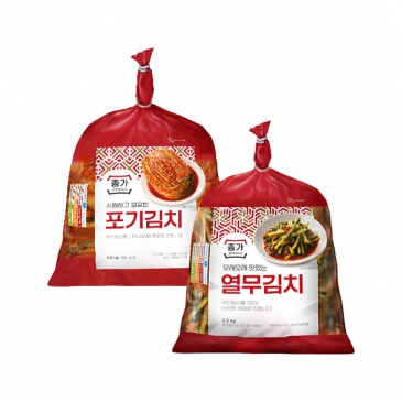 종가 시원깔끔 포기김치 2.8kg+열무김치 2.5kg
