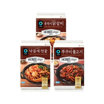 청정원 호밍스 인기 3종 세트 (쭈꾸미불고기+낙곱새전골+춘천식닭갈비)
