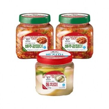 [여름김장]종가 배추겉절이 1.1kg (PET) x 2개+동치미 1.2kg