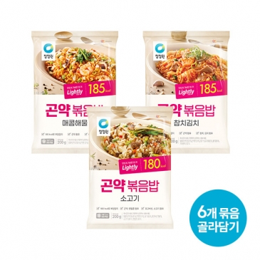 [신제품/골라담기] 청정원 곤약볶음밥(200g*4개입) 3종 6개 (매콤해물/참치김치/소고기)