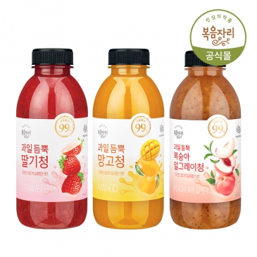 복음자리 과일듬뿍 과일청 3종 (딸기+망고+얼그레이)
