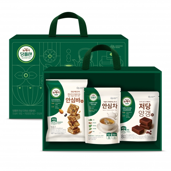 당플랜 안심 다과상 GIFT SET(안심차, 저당양갱, 안심바)