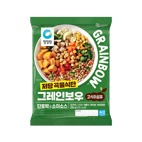 [신제품] 청정원 저당도시락 그레인보우 단호박&소이소스 200g