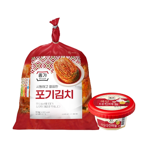종가 포기김치 5kg+다진마늘 150g
