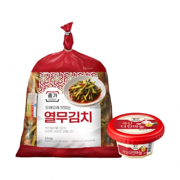 종가 오래오래 맛있는 열무김치 2.5kg+다진마늘150g