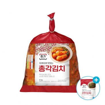 종가 총각김치 5kg+(증정)깻잎지 150g