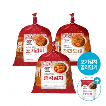 종가 포기김치 2.8kg+총각김치 2.3kg+(증정)깻잎지 150g (전라도/깔끔시원 택1)
